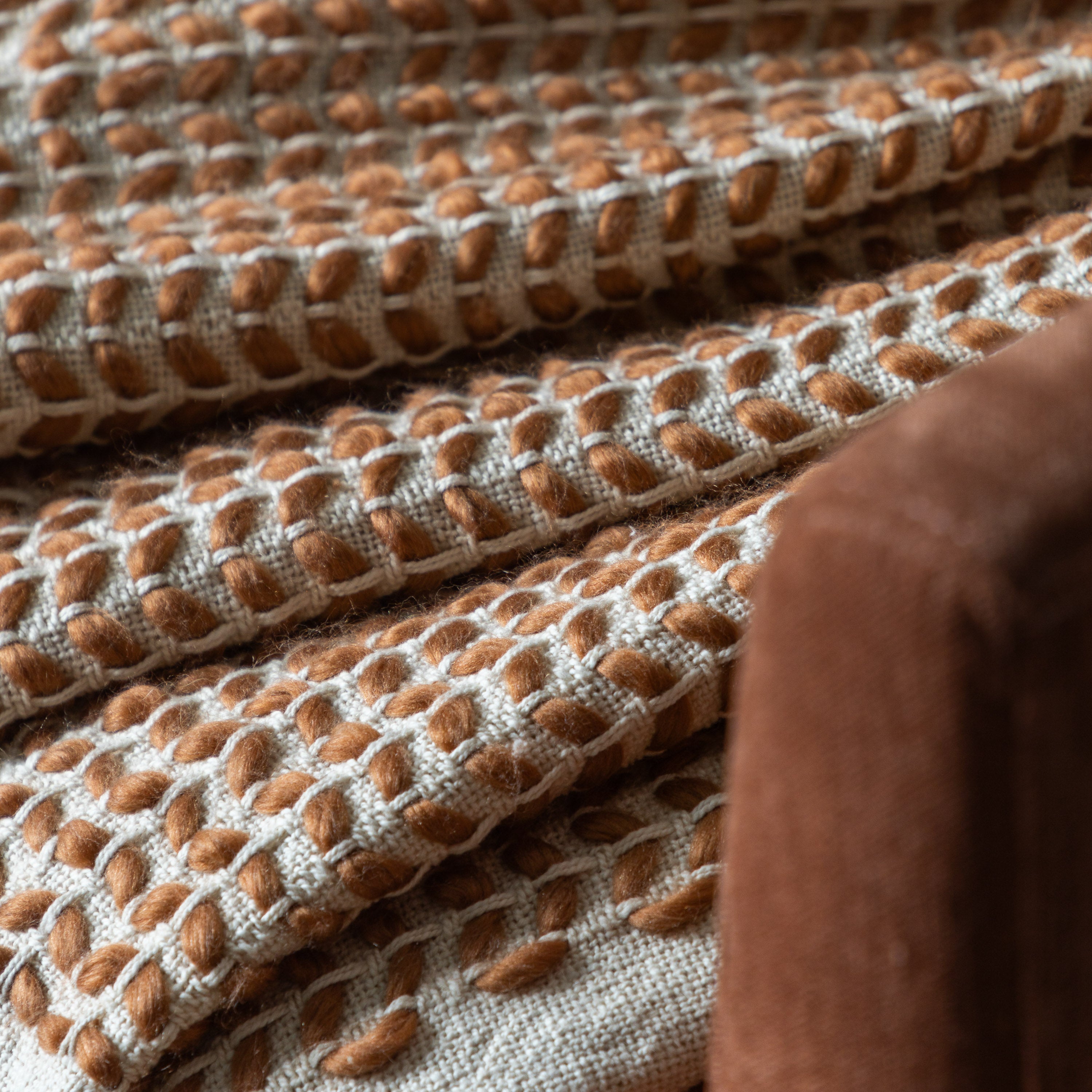 Lenoir Natural & Rust Woven Throw